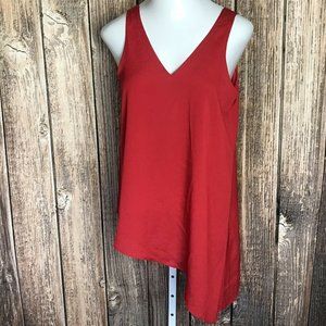Askari Red Blouse Top ~ Sz M ~ Sleeveless